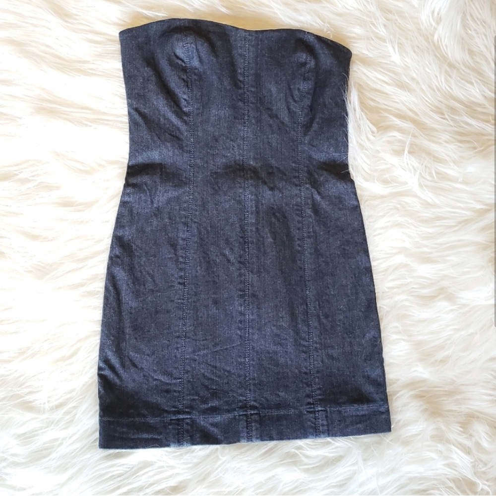 Joe's Jeans strapless mini jean dress size M